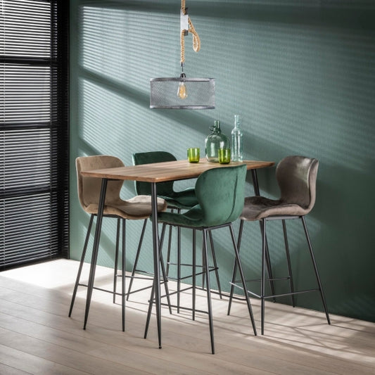 Barstoel Velvet - groen velours (set van 4) (Magazijn sale)