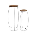 Bloemenzuil Brix Glace set van 2 - wit