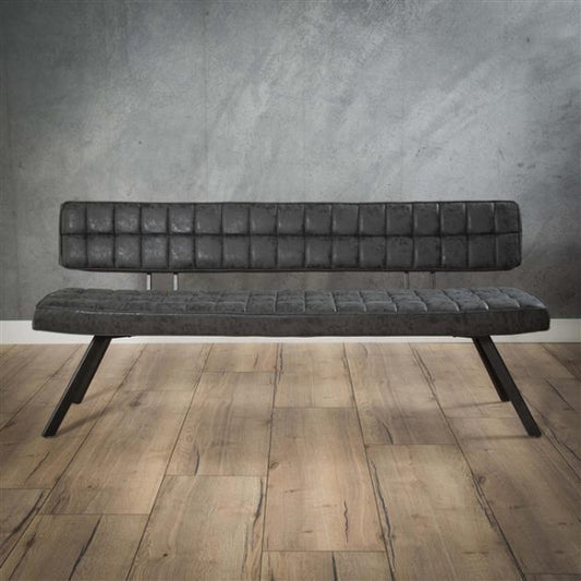 Eetkamerbank zwart Pula 180 cm