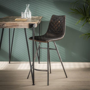 Barstoel Vintage - bruin (set van 2)