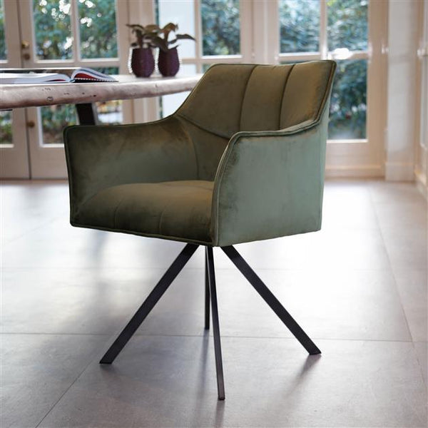 Eetkamerstoel Raster draaibaar - leverbaar in 8 kleuren