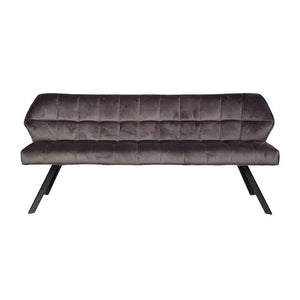 Eetkamerbank antraciet raster 180 cm