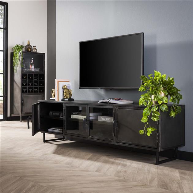 TV-meubel Rift metaal - 180 cm