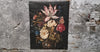 Muse bloemen op perkament canvas 80x100 cm