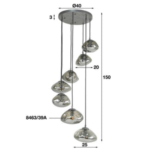 Hanglamp Cloud rond - oud zilver