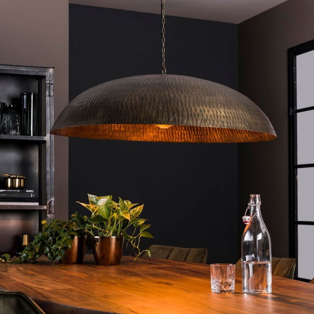 Hanglamp metaal Ø90 cm - brons antiek