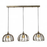Hanglamp 3xØ30 ribben zandgegoten alu.