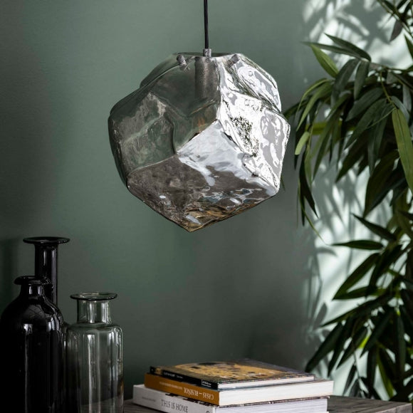 Hanglamp 1L rock chromed