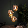 Hanglamp 3L rock chromed getrapt