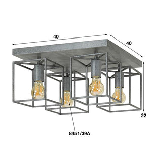 Plafondlamp Cubic - 4 lichts