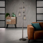 Vloerlamp oud zilver 3L lampoon