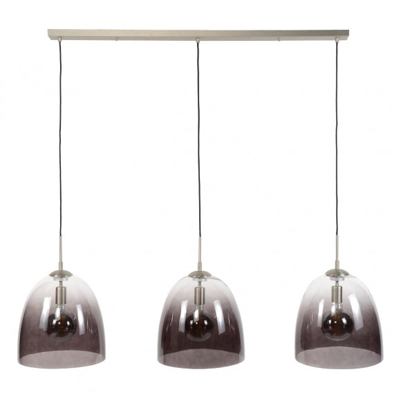 Hanglamp 3xØ33 shaded ovaal glas