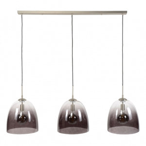 Hanglamp 3xØ33 shaded ovaal glas