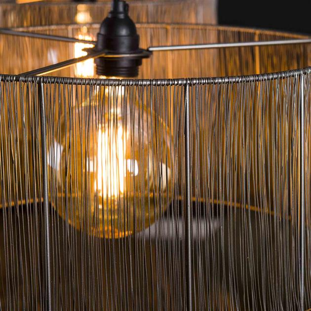 Hanglamp met 2 kappen - Stringshade metal