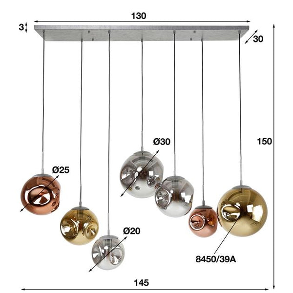 Hanglamp Stellar - 7 lichts
