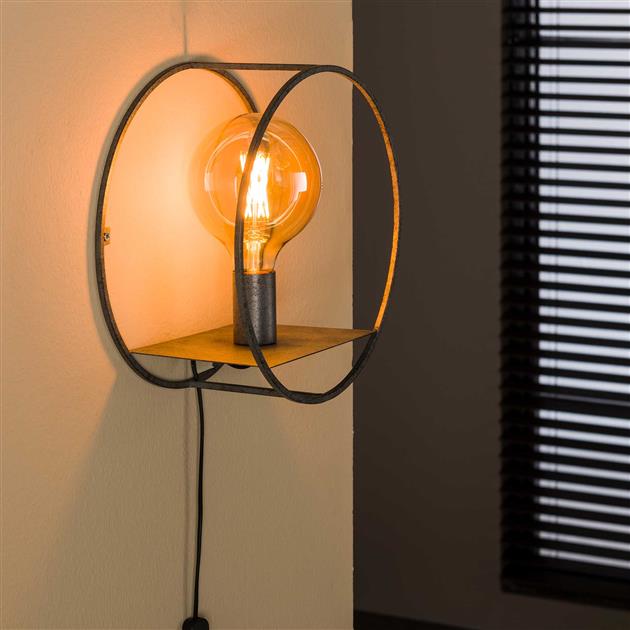Wandschap circular S met verlichting