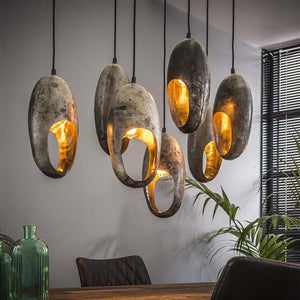 Hanglamp 7x open oog dubbel (Magazijn sale)
