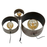 Wandlamp charger set van 3 - oud zilver