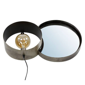 Wandlamp Charger spiegel + lamp