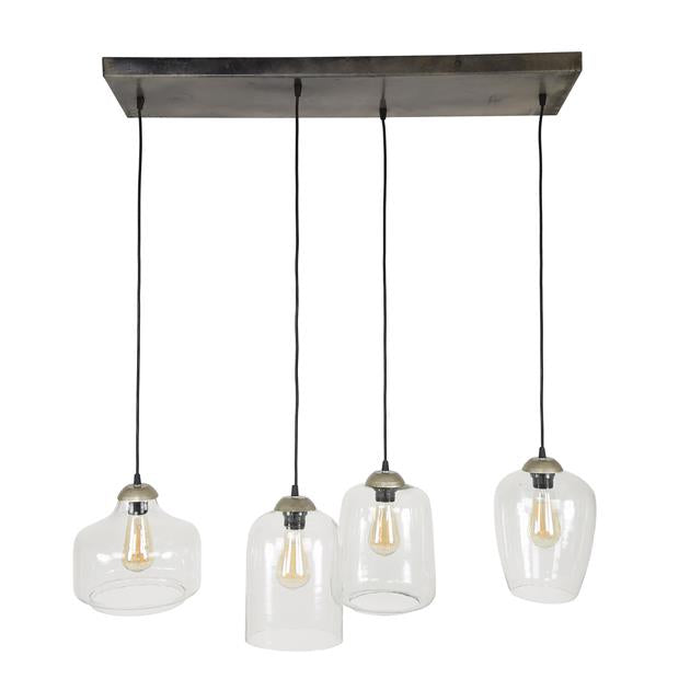 Hanglamp 4 lichts mix XL - clear