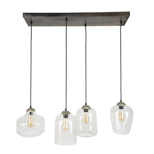 Hanglamp 4 lichts mix XL - clear