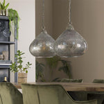Hanglamp 2 lichts bell clearstone