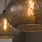Hanglamp 2 lichts bell clearstone