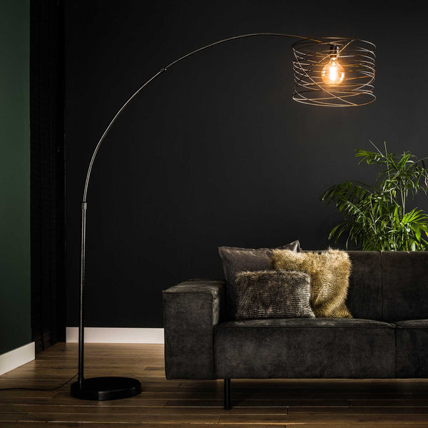 Vloerlamp Boog Ø45 curl 1-lichts / Charcoal
