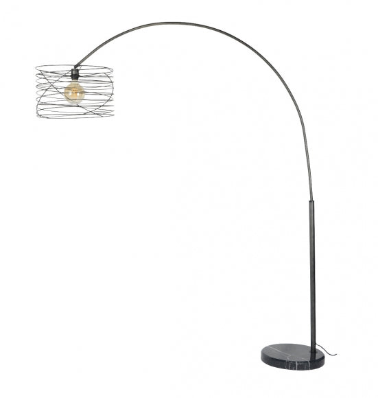 Vloerlamp Boog Ø45 curl 1-lichts / Charcoal
