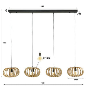 Hanglamp Stripes - 4 lichts