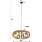 Hanglamp Ø65 Stripes mangohout