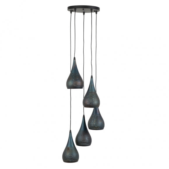 Hanglamp 5xØ15 getrapt punch (Magazijn sale)