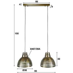 Hanglamp Screen - 2xØ38 cm
