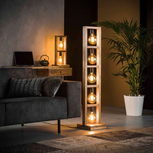 Vloerlamp 5L modulo houten frame