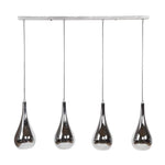 Hanglamp silver drop glass