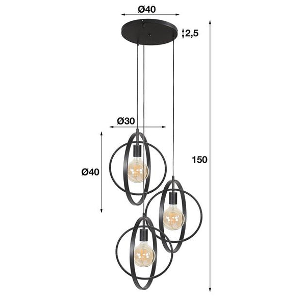 Hanglamp Turn around 3L getrapt