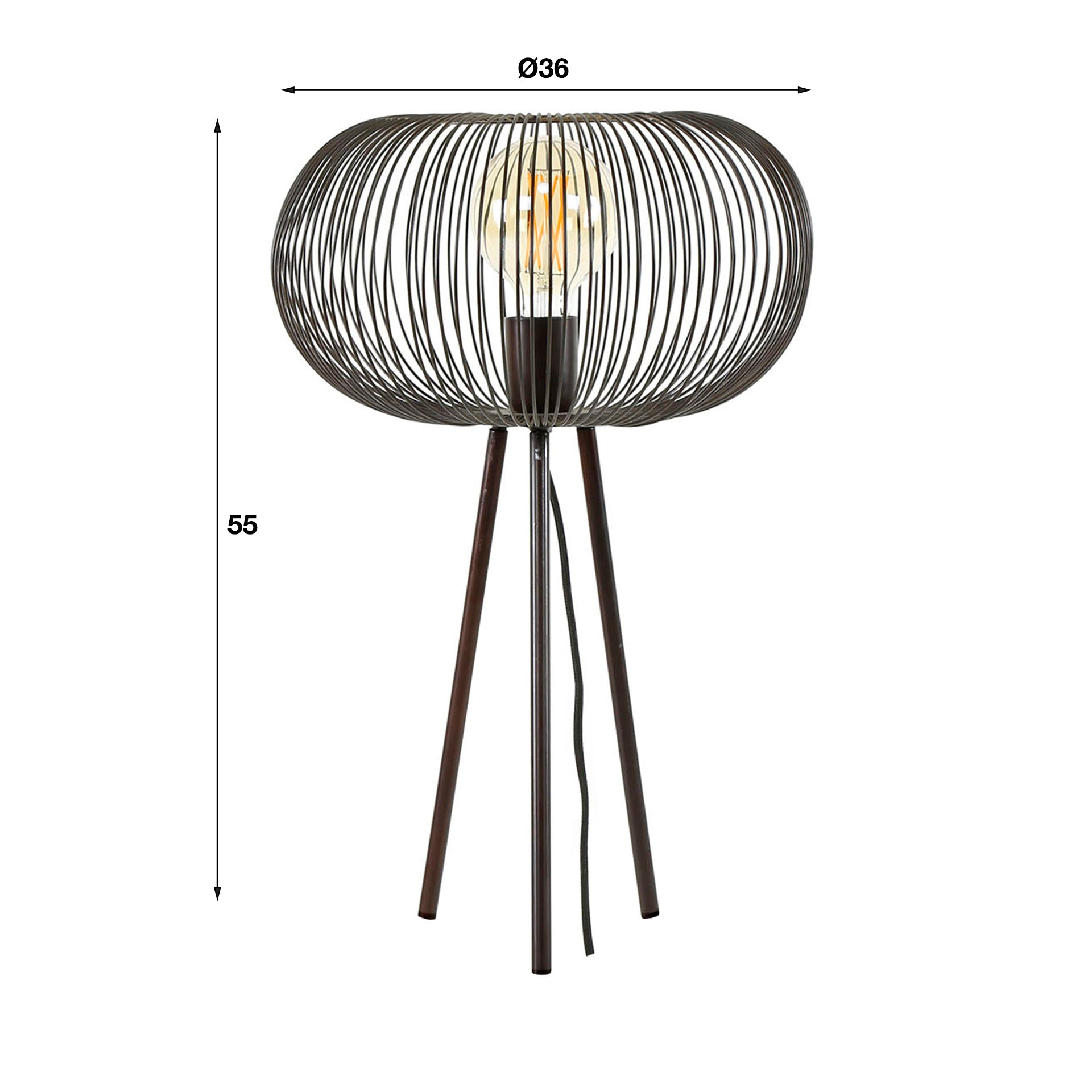 Tafellamp Copper twist