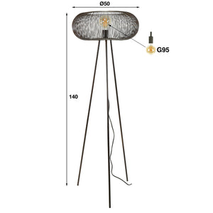 Vloerlamp Copper twist