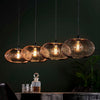 Hanglamp 4x Ø35 disk wire copper twist