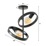 Plafondlamp 2 lichts Hover