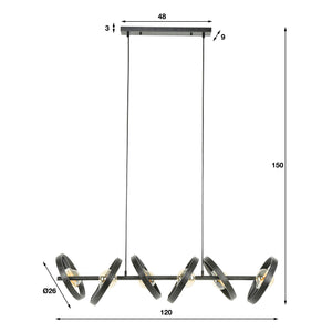 Hanglamp 6-lichts Hover
