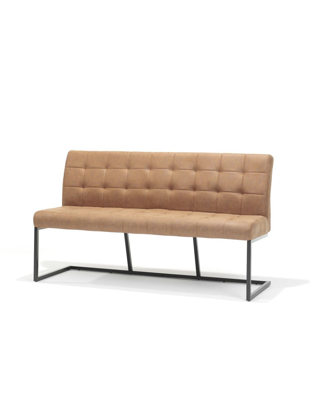 Eetkamerbank Patch stof Soft cognac - 160 cm