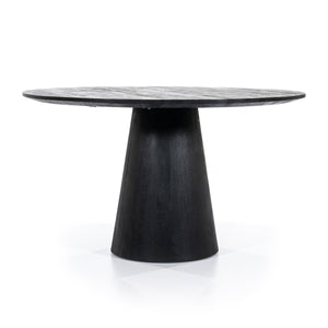 Eleonora eettafel Aron rond 130 cm - zwart