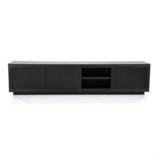 Eleonora TV meubel Helsinki 200 cm eiken hout - zwart