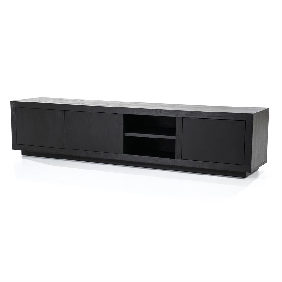 Eleonora TV meubel Helsinki 200 cm eiken hout - zwart