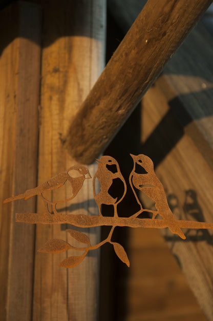 Birdwise tuinhanger Koolmees Trio corten staal