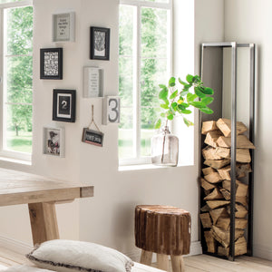 Spinder Design haardhout rek CUBIC FIRE - Leverbaar in 2 kleuren