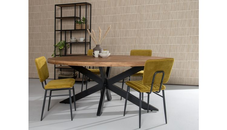 Brix Sturdy ovaal eettafel mangohout - Leverbaar in 4 afmetingen