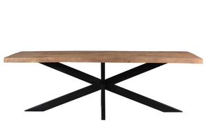 Brix Sturdy Spider boomstam blad eettafel mangohout - Leverbaar in 5 afmetingen