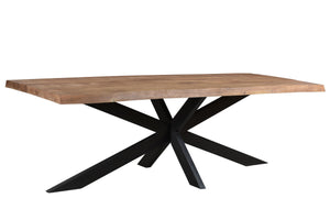 Brix Sturdy Spider boomstam blad eettafel mangohout - Leverbaar in 5 afmetingen